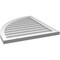 Ekena Millwork Quarter Round Top Left Surface Mount PVC Gable Vent w/ 2"W x 1-1/2"P Brickmould Frame, 26"W x 30"H GVPQL26X3002SN - alternate 2